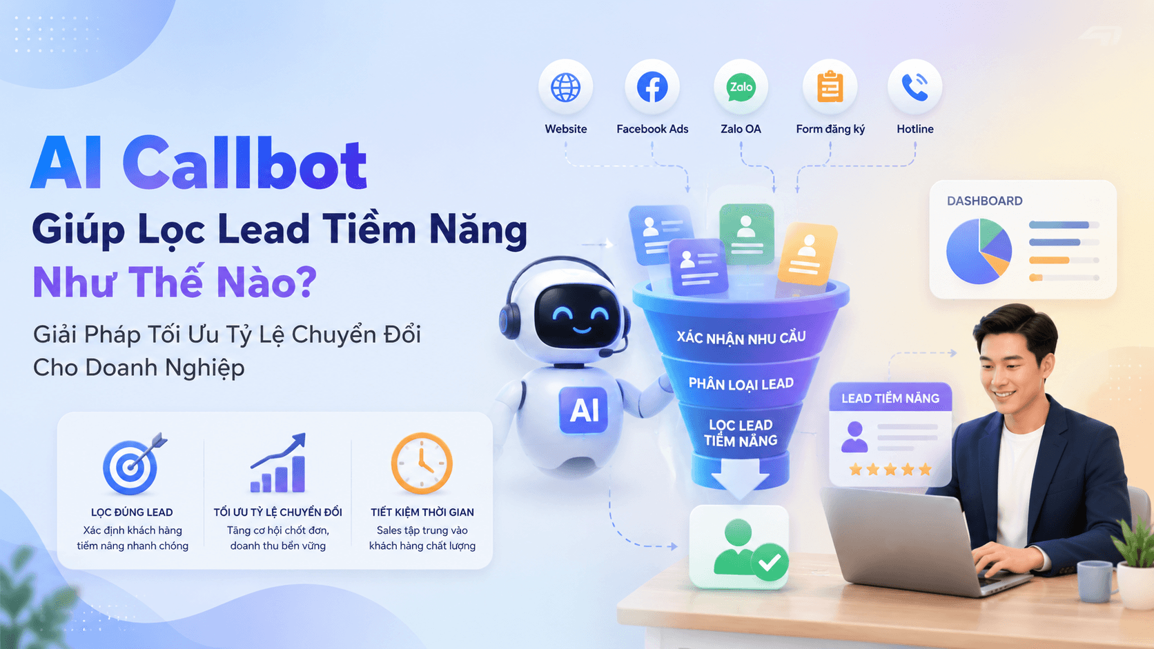 AI Callbot Giúp Lọc Lead Tiềm Năng Như Thế Nào? Giải Pháp Tối Ưu Tỷ Lệ Chuyển Đổi Cho Doanh Nghiệp