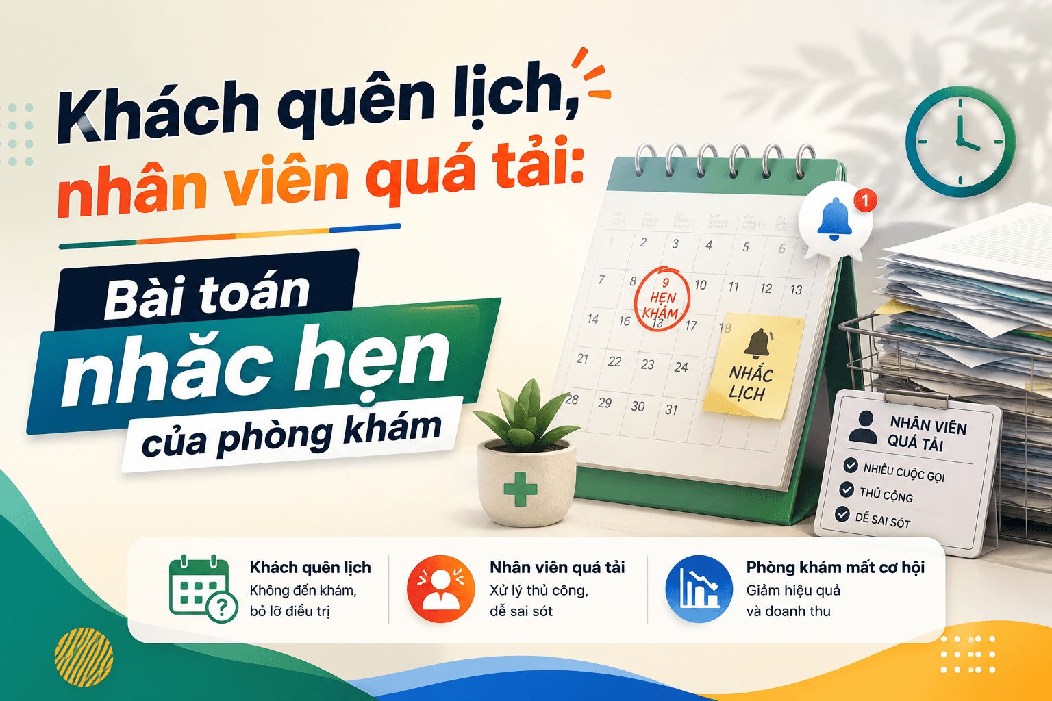 Khách quên lịch, nhân viên quá tải: Bài toán nhắc hẹn của phòng khám 