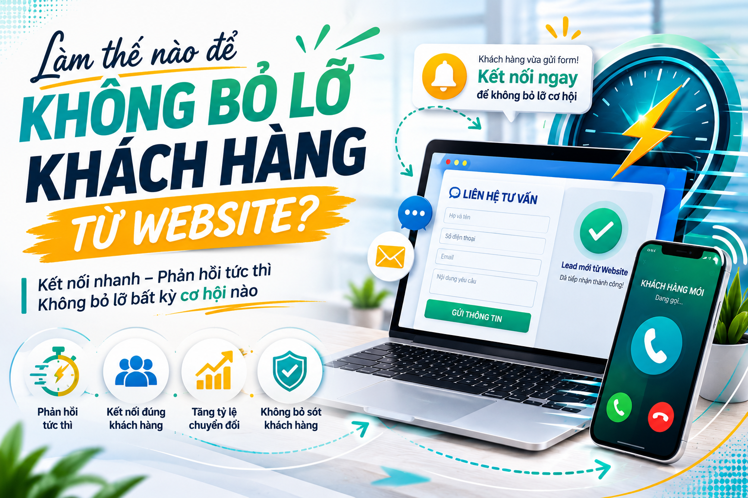 Làm thế nào để không bỏ lỡ khách hàng từ Website?