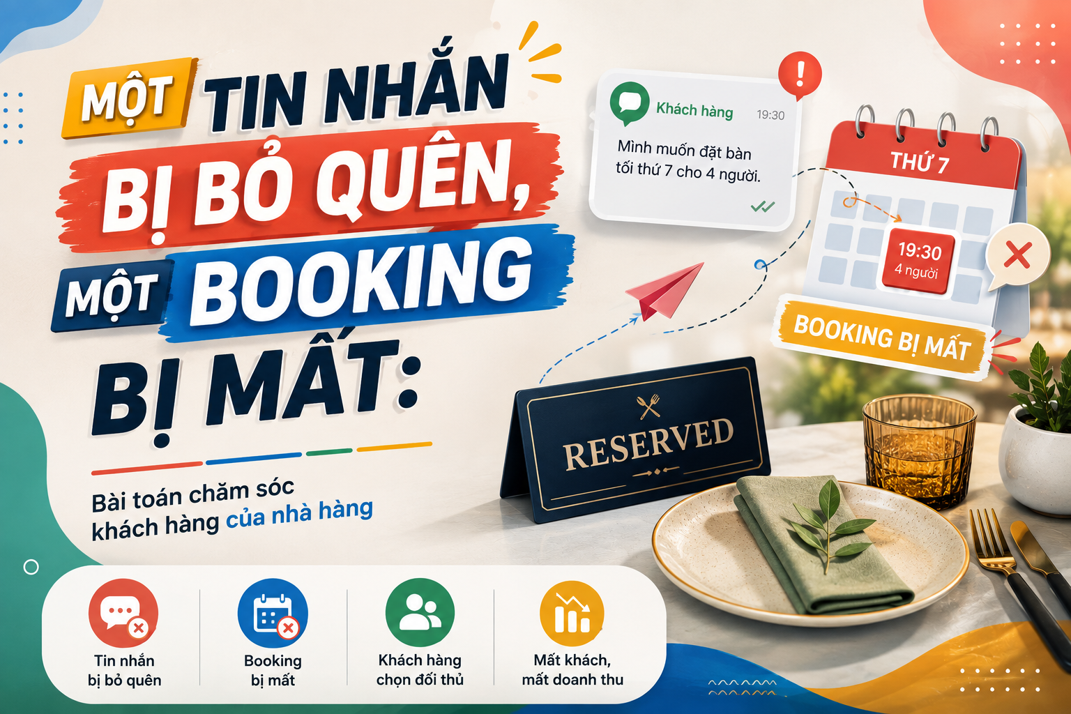 Một tin nhắn bị bỏ quên, một booking bị mất: Bài toán chăm sóc khách hàng của nhà hàng